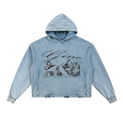 'Better Call God' Bleached Blue Hoodie