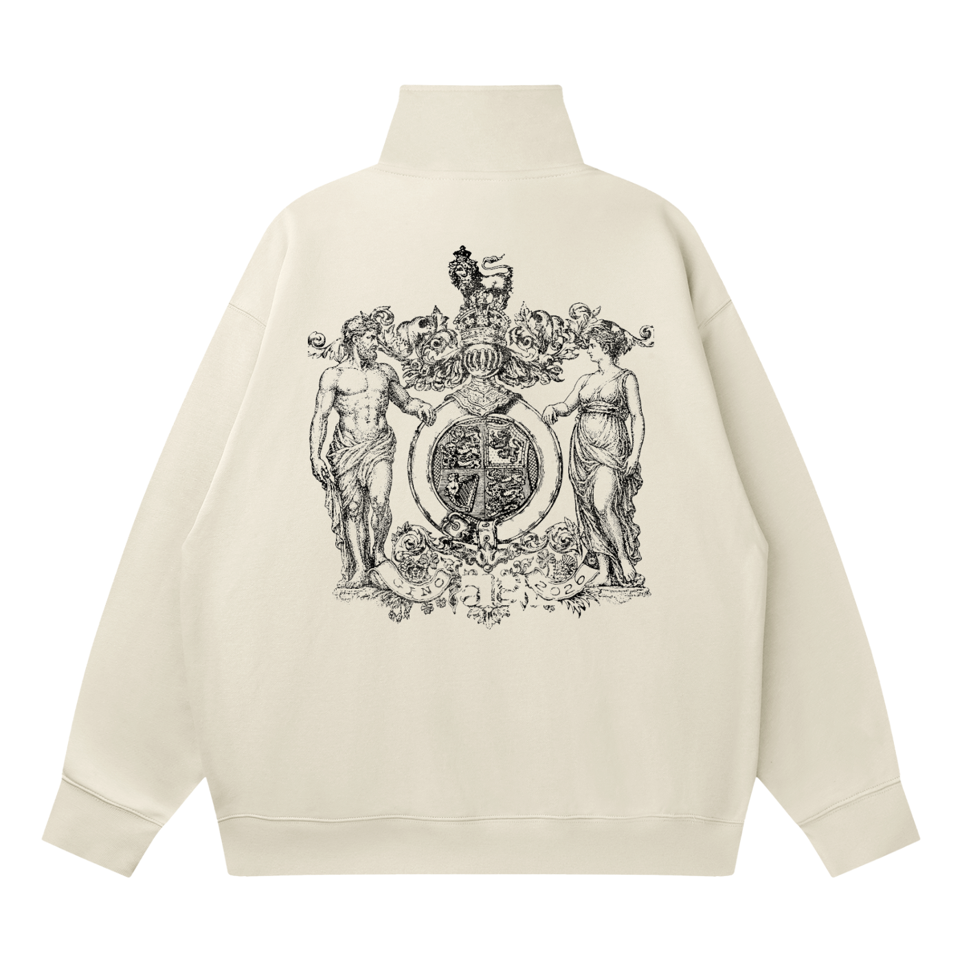 Adam & Eve Quarter-Zip - Light Grey/Flower Grey — back